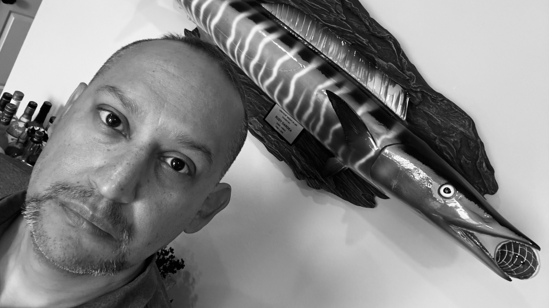 Me in front of my wahoo mount